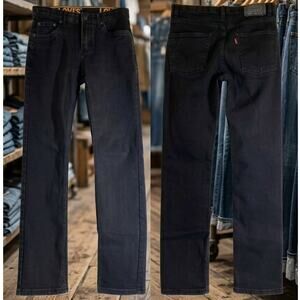 Levi's 510 Skinny Black Jeans Boys Size 16 Actual Size 28x28 Wrong Tag 28x30